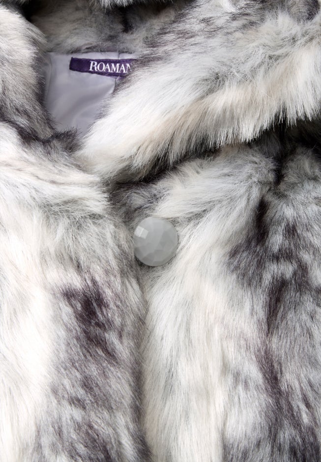 Plus Size Hooded Faux Fur Coat image number 8