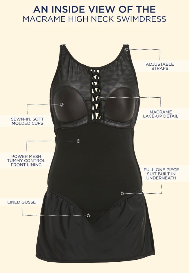 Macrame High Neck Swimdress image number 5