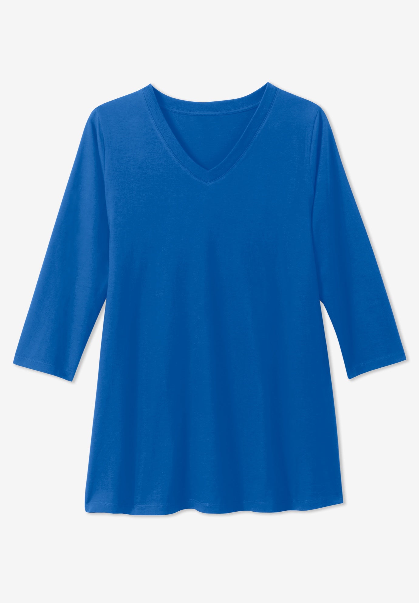 Perfect Printed Three-Quarter-Sleeve V-Neck Tunic image number 6