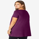Plus Size Cotton Ultimate Scoopneck Swing Tunic image number null