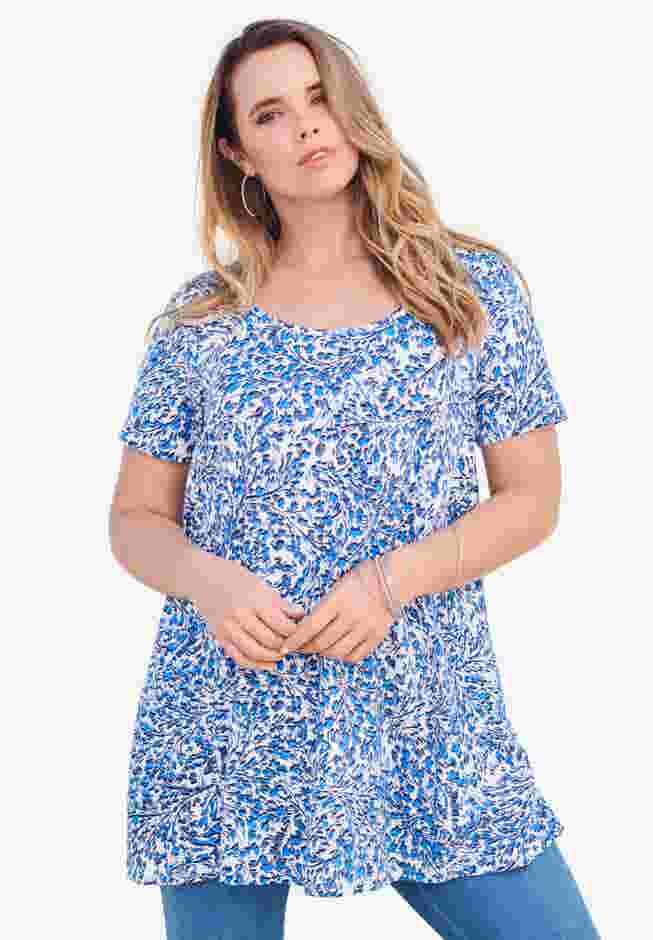 Plus Size Cotton Ultimate Scoopneck Swing Tunic image number 0
