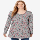 Perfect Long-Sleeve Henley Tee image number null