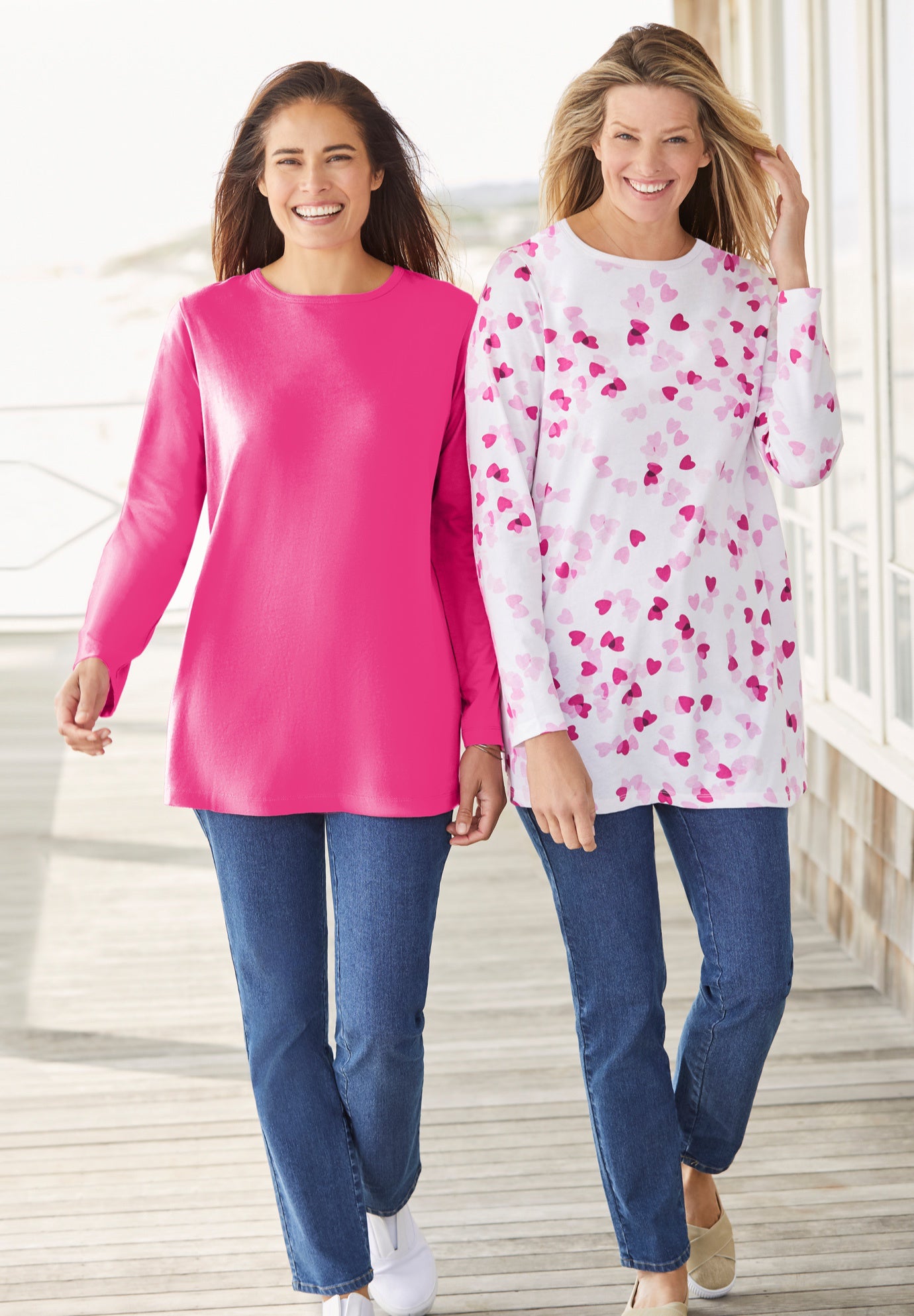 Perfect Printed Long-Sleeve Crewneck Tee image number 5