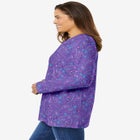 Perfect Printed Long-Sleeve Crewneck Tee image number null