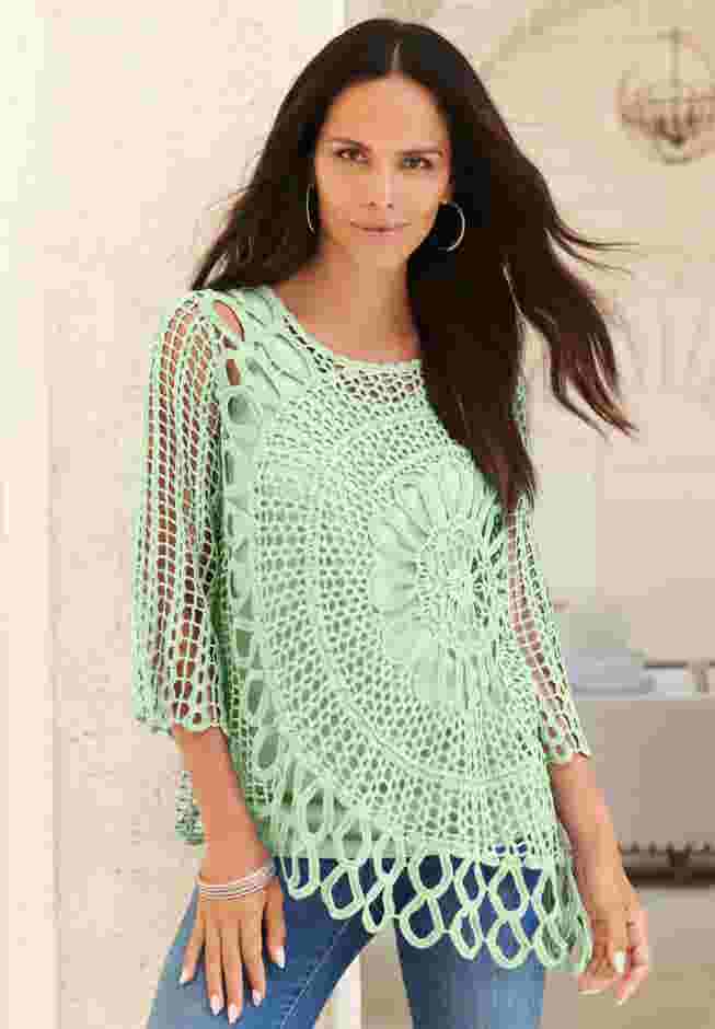 Starburst Crochet Sweater image number 0
