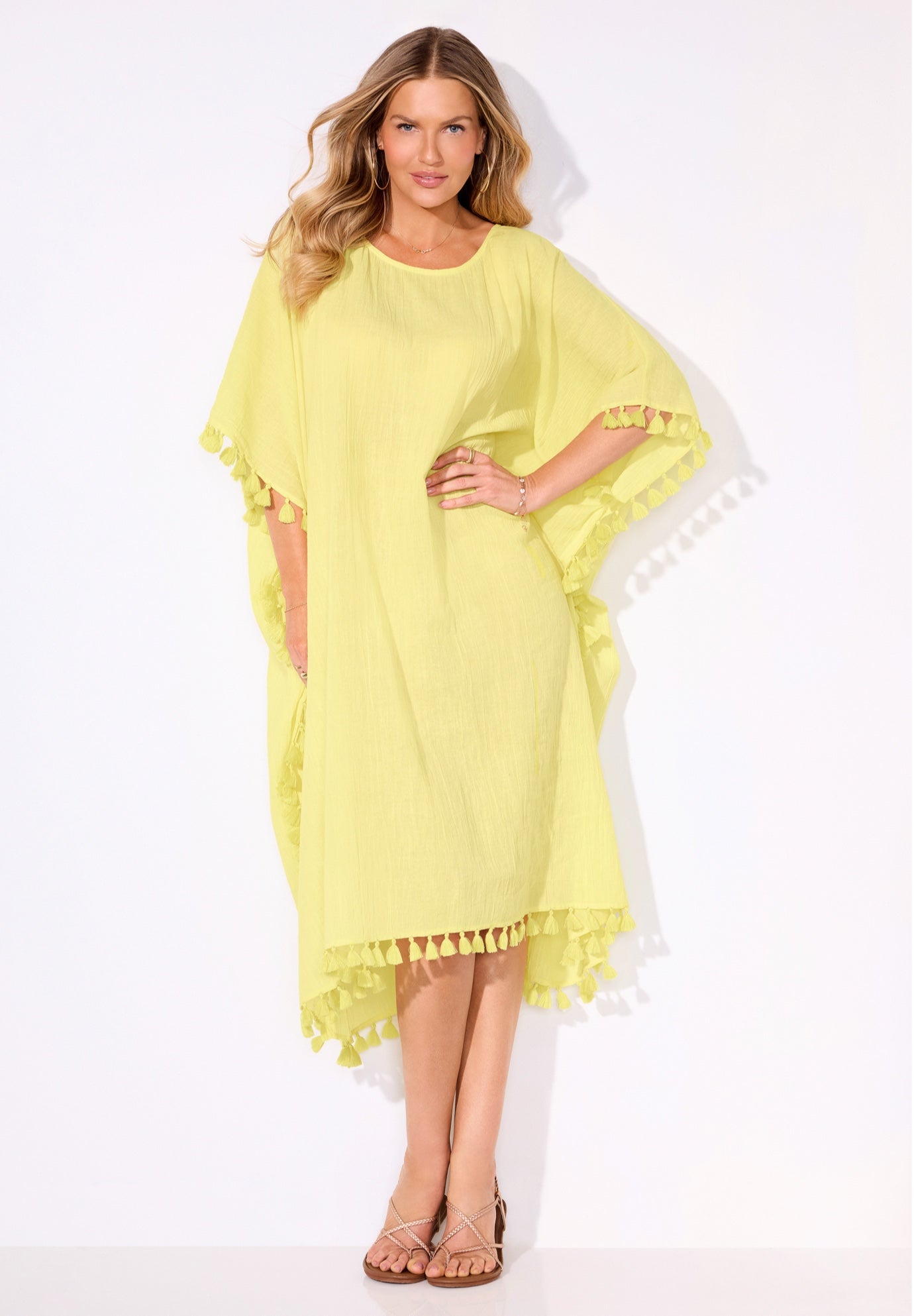 Everly Cotton Gauze Cover Up Tunic image number 3