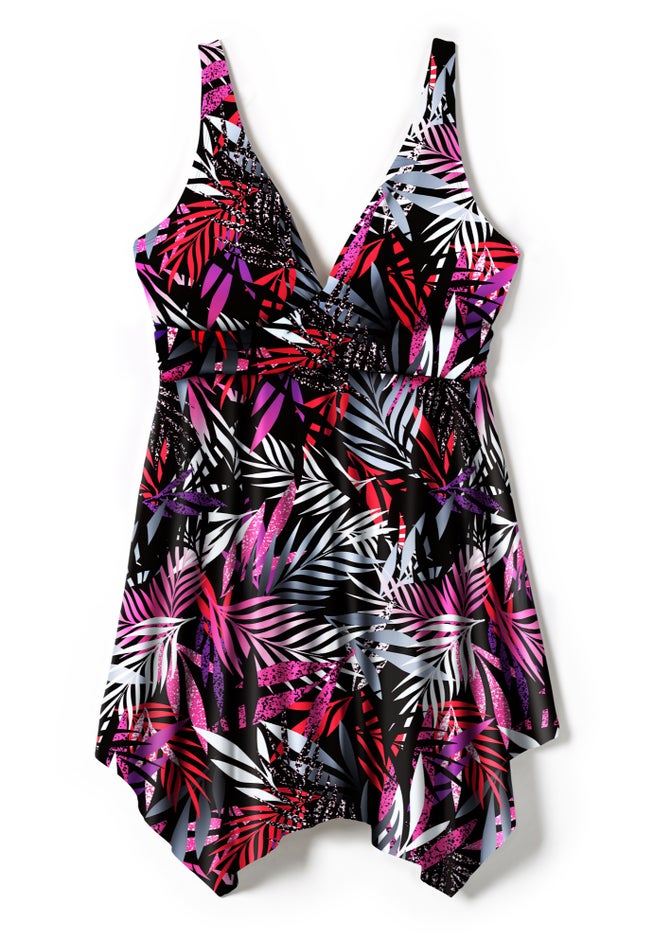 Handkerchief-Hem Two-Piece Swim Dress image number 3