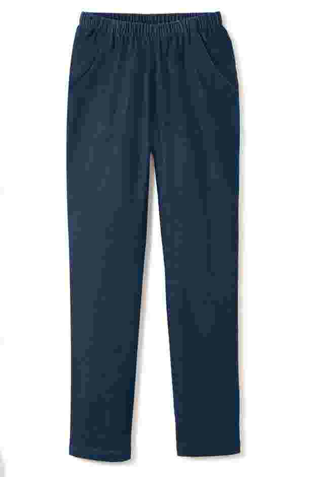 Women’s Plus-Size Straight Leg Fineline Pull-On Stretch Denim Jeans image number 4