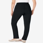 Knit Hassle-Free Pull-On Elastic-Waist Pants image number null