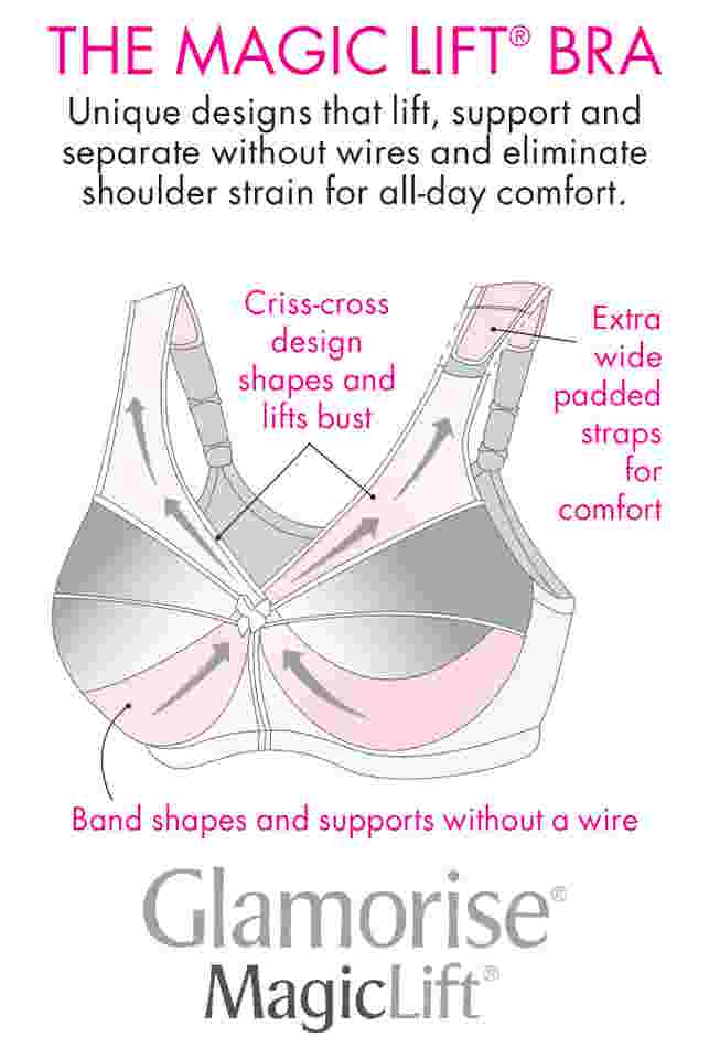 Glamorise® Magic Lift® Medium-Impact Wireless Sport Bra 1005 image number 4