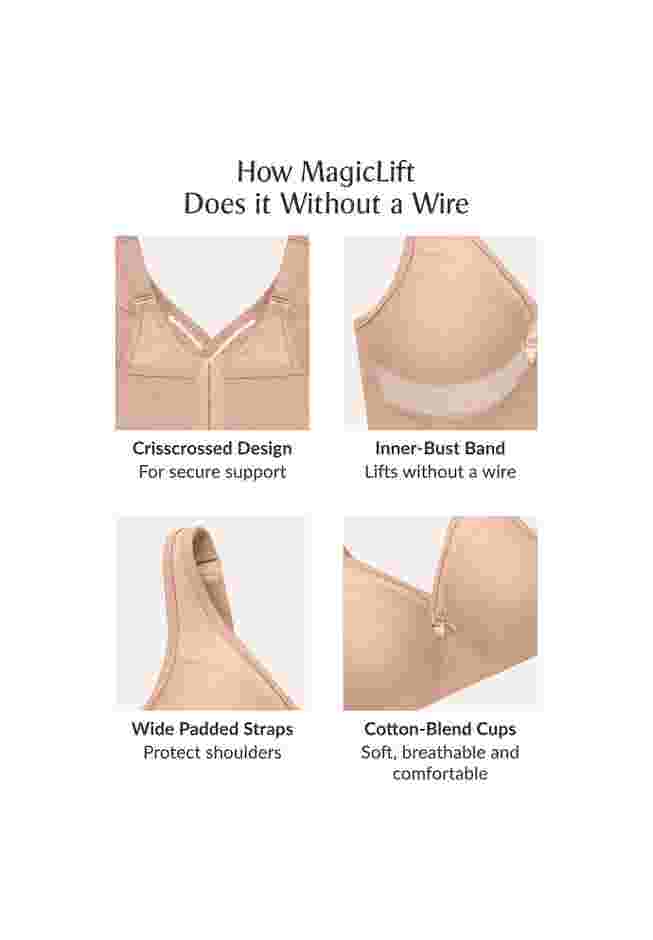 Glamorise® Magic Lift® Medium-Impact Wireless Sport Bra 1005 image number 5