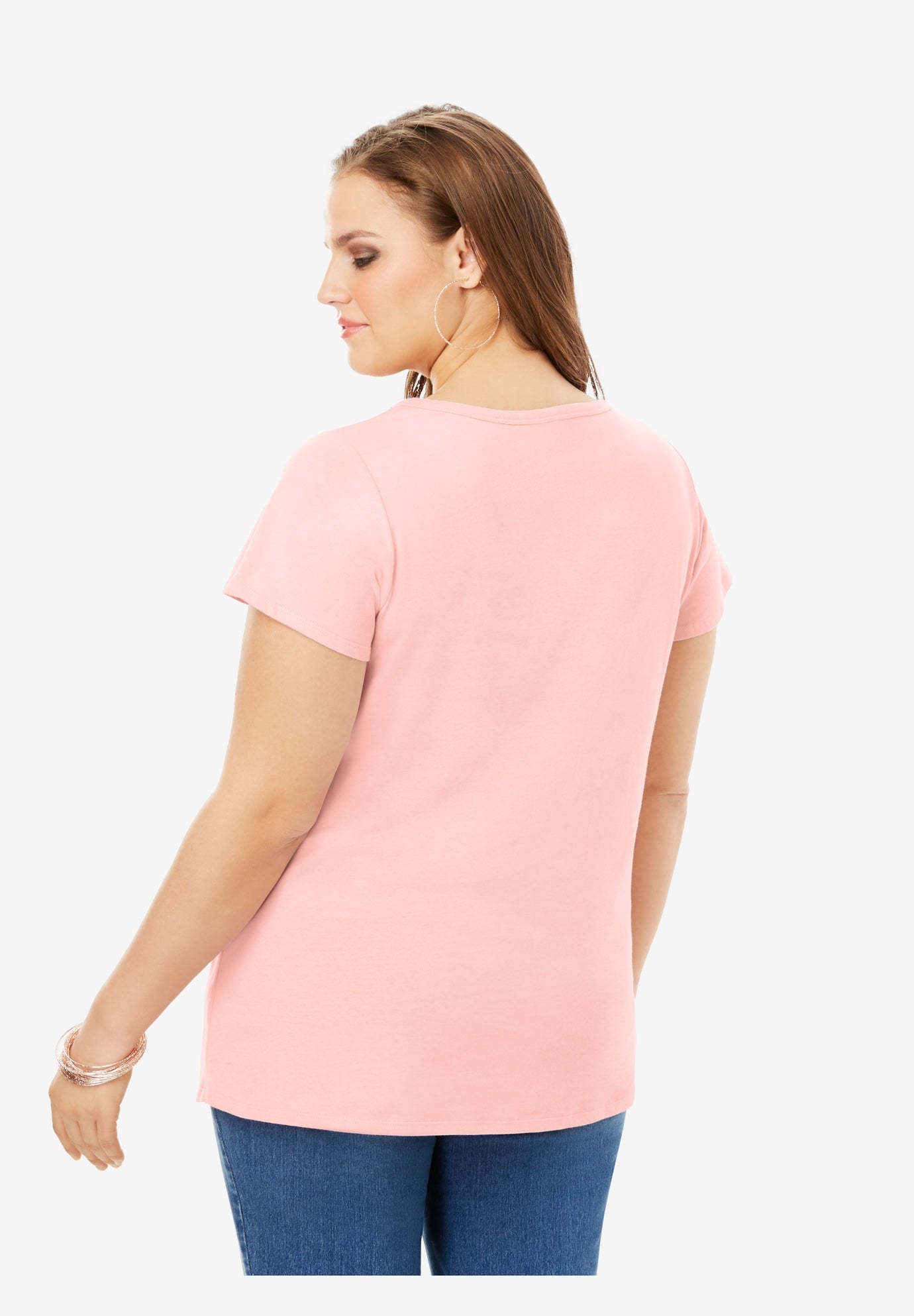 Plus Size Cotton Ultimate Flutter Sleeve Sweetheart Tee image number 1