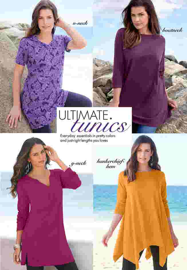 Plus Size Cotton Ultimate Boatneck Tunic with Side Slits image number 4