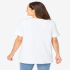 Perfect Cuffed Elbow-Sleeve Boat-Neck Tee image number null