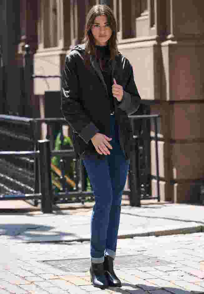Hooded Nylon Jacket with Fleece Lining image number 0