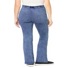 Stretch-Cotton Knit Pull-On Bootcut Pocket Leggings image number null