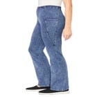 Stretch-Cotton Knit Pull-On Bootcut Pocket Leggings image number null