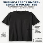 Shrink-Less&trade; Lightweight Longer-Length Crewneck Pocket T-Shirt image number null