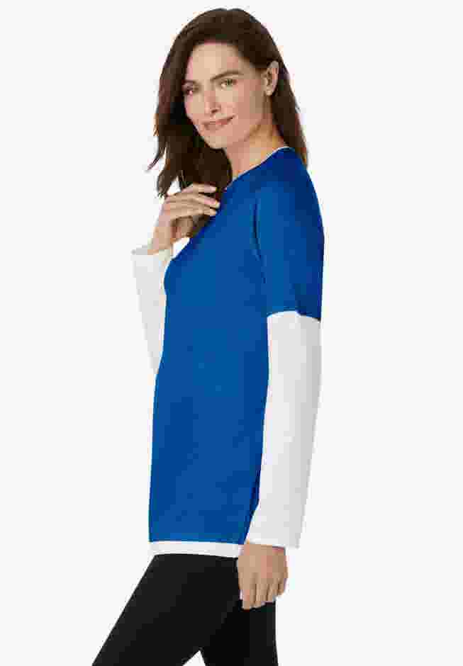 Layered-Look Crewneck Tee image number 3
