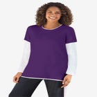 Layered-Look Crewneck Tee image number null