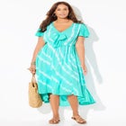 Tie-Dye V-Neck Cover Up Dress image number null