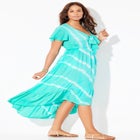 Tie-Dye V-Neck Cover Up Dress image number null