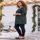 Easy Fit 3/4-Sleeve V-Neck Tunic image number 2