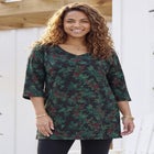 Easy Fit 3/4-Sleeve V-Neck Tunic image number 0