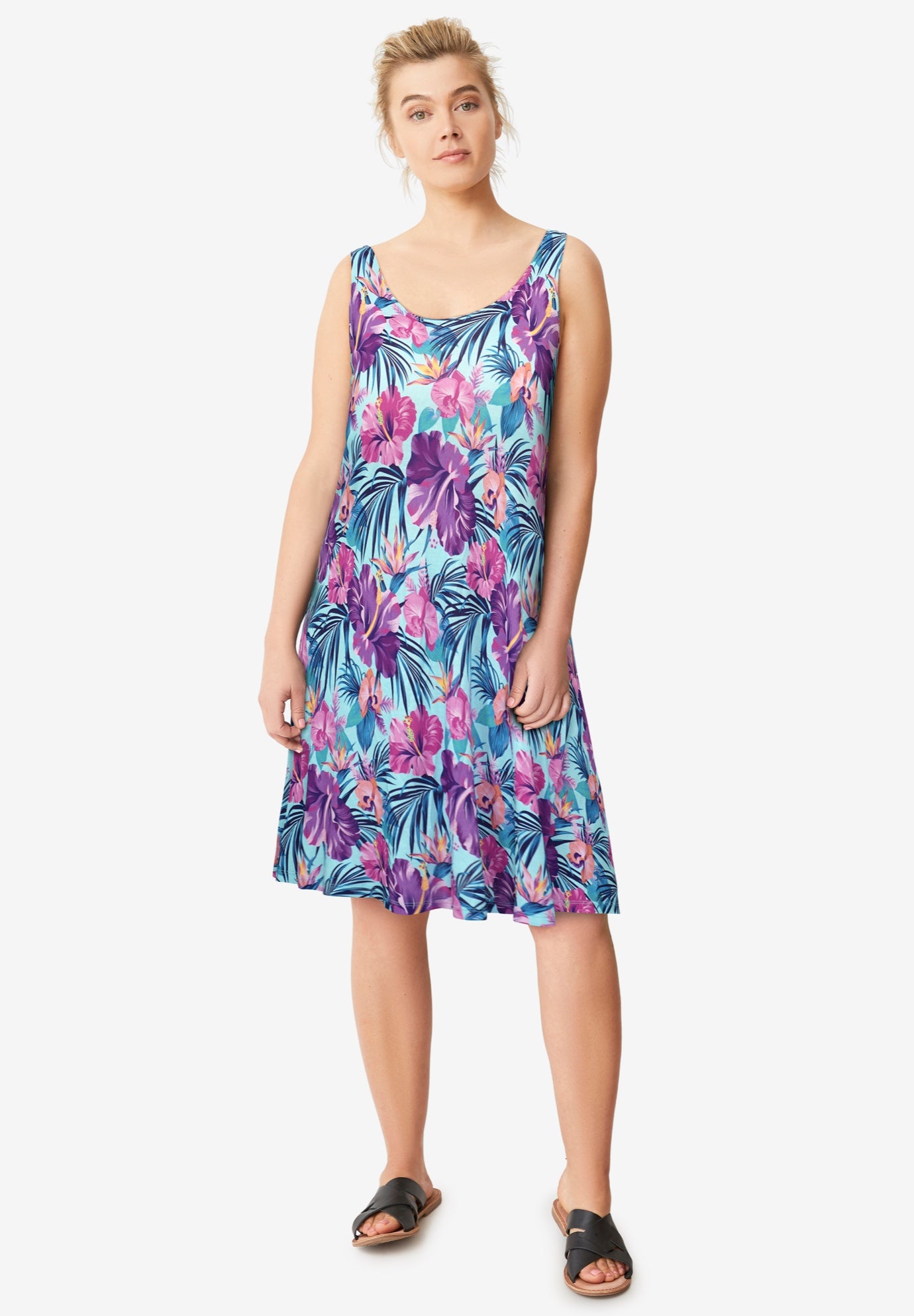 Crossover Back Tank Dress image number 0