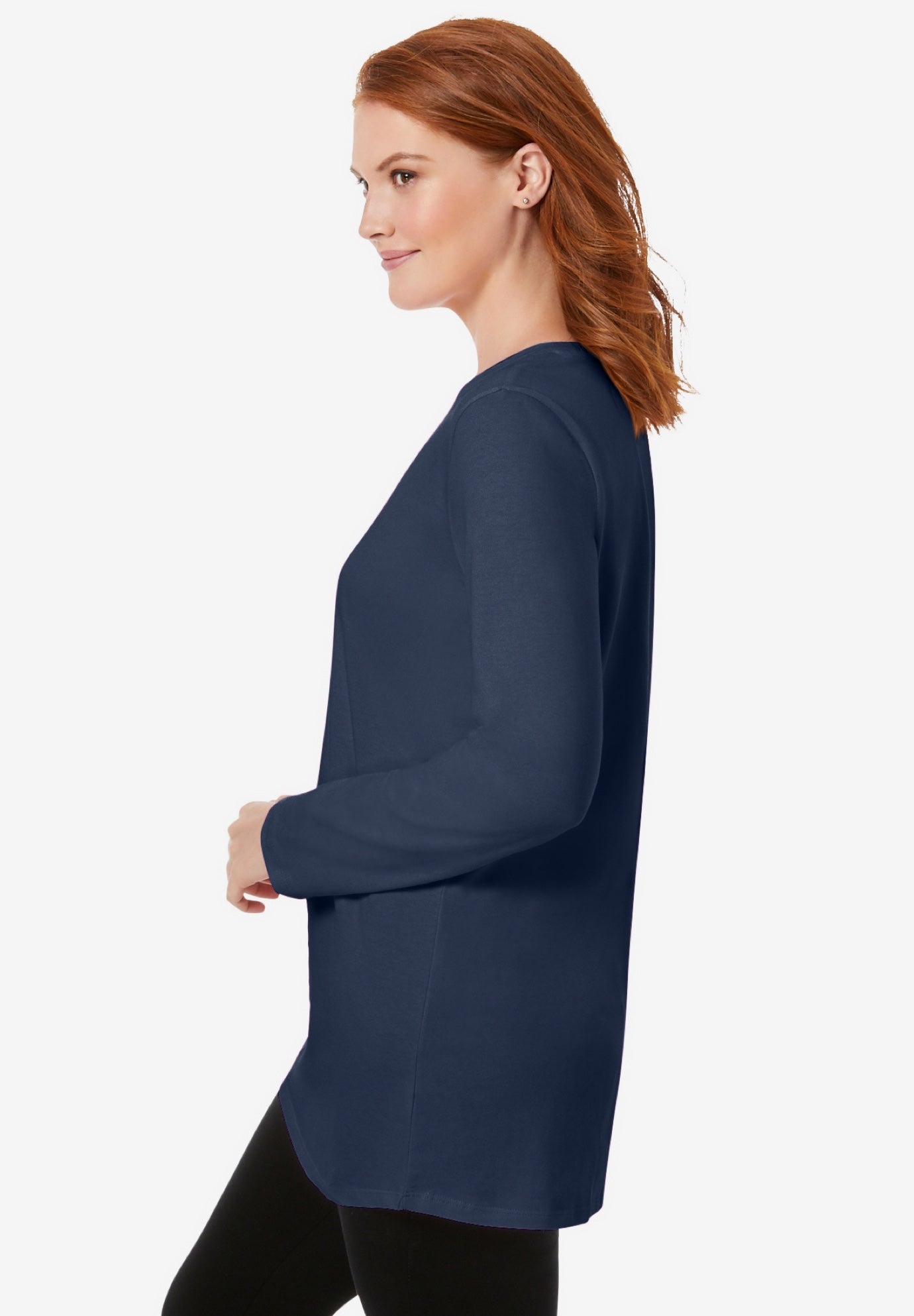 Perfect Long-Sleeve Crewneck Tunic image number 2