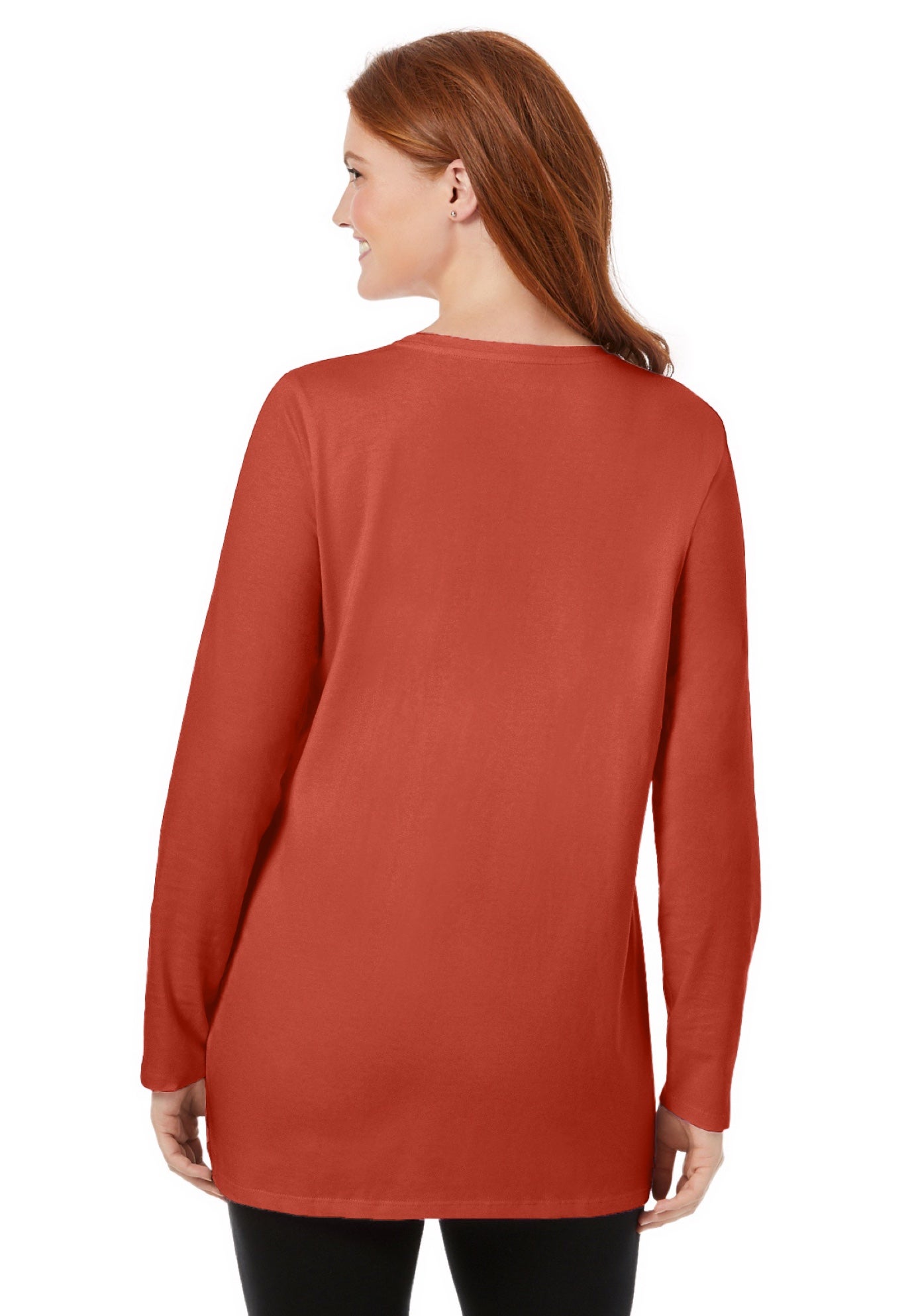Perfect Long-Sleeve Crewneck Tunic image number 1