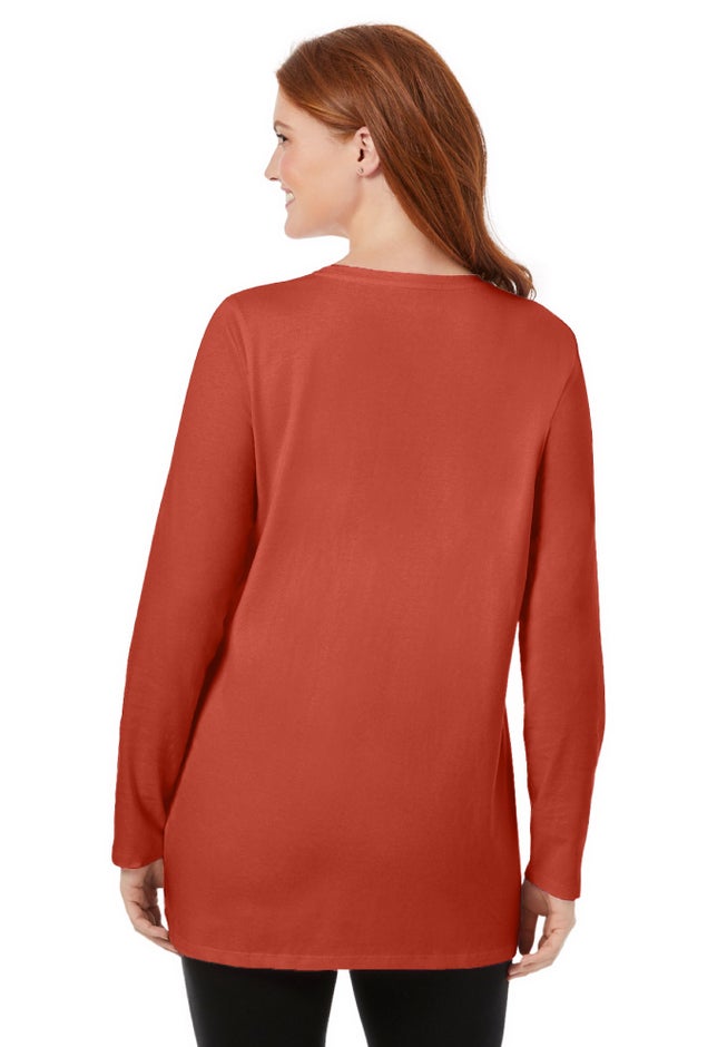 Perfect Long-Sleeve Crewneck Tunic image number 1