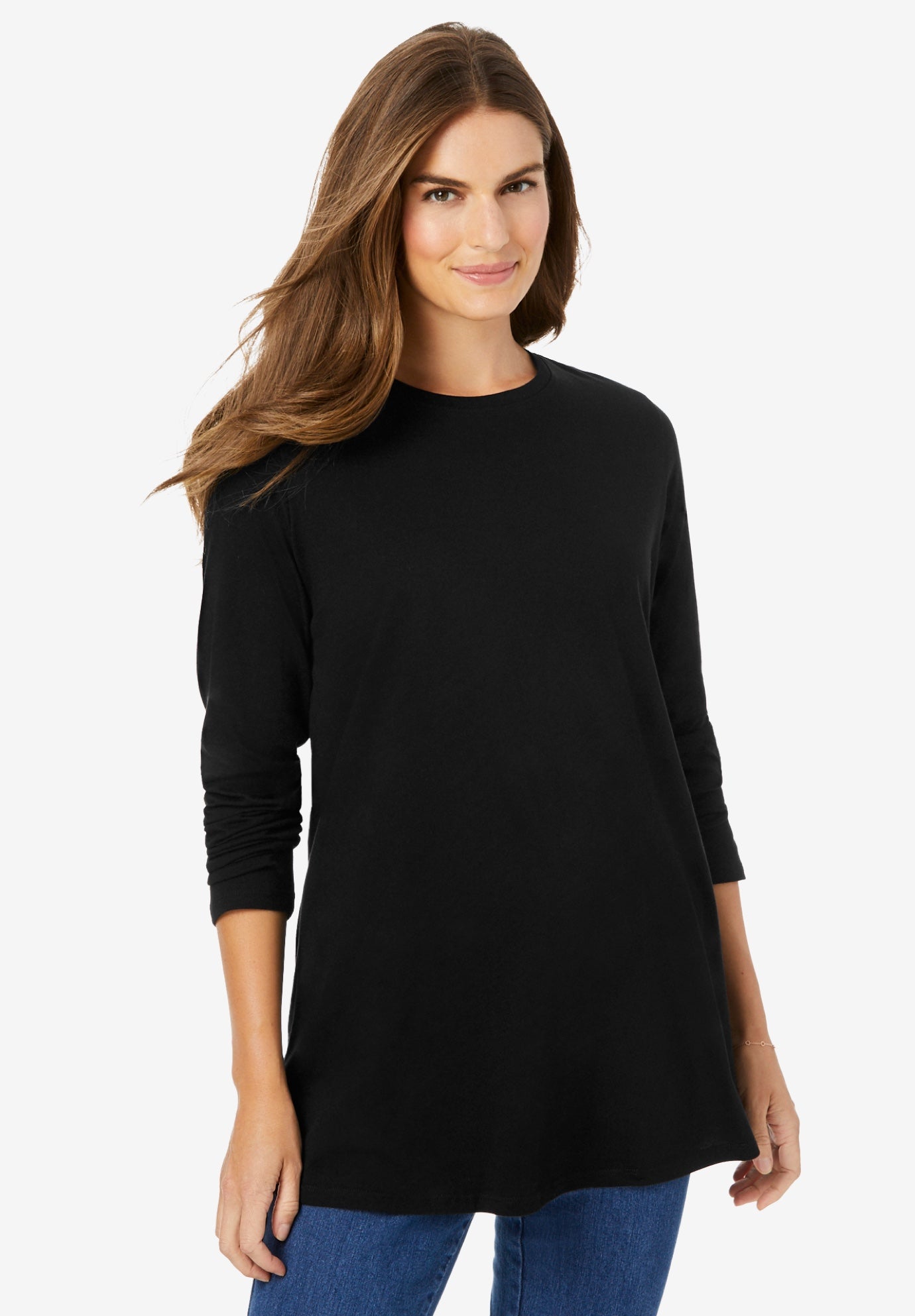 Perfect Long-Sleeve Crewneck Tunic image number 0