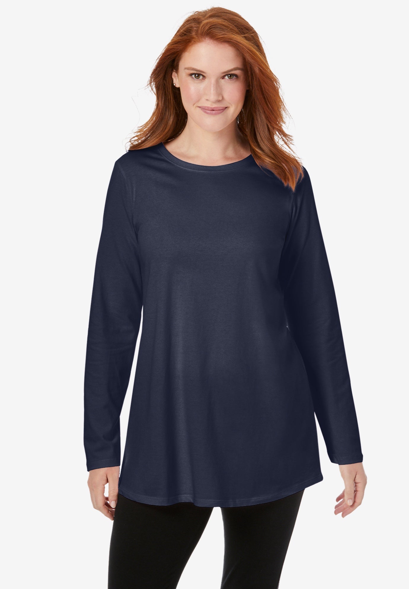 Perfect Long-Sleeve Crewneck Tunic image number 0