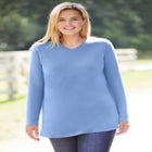 Perfect Long-Sleeve V-Neck Tunic image number null