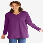 Perfect Long-Sleeve V-Neck Tunic image number null