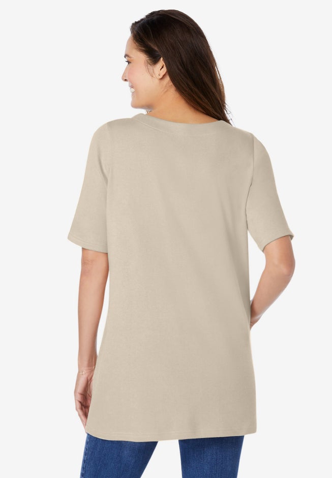 7-Day Embroidered Layered-Look Tunic image number 1