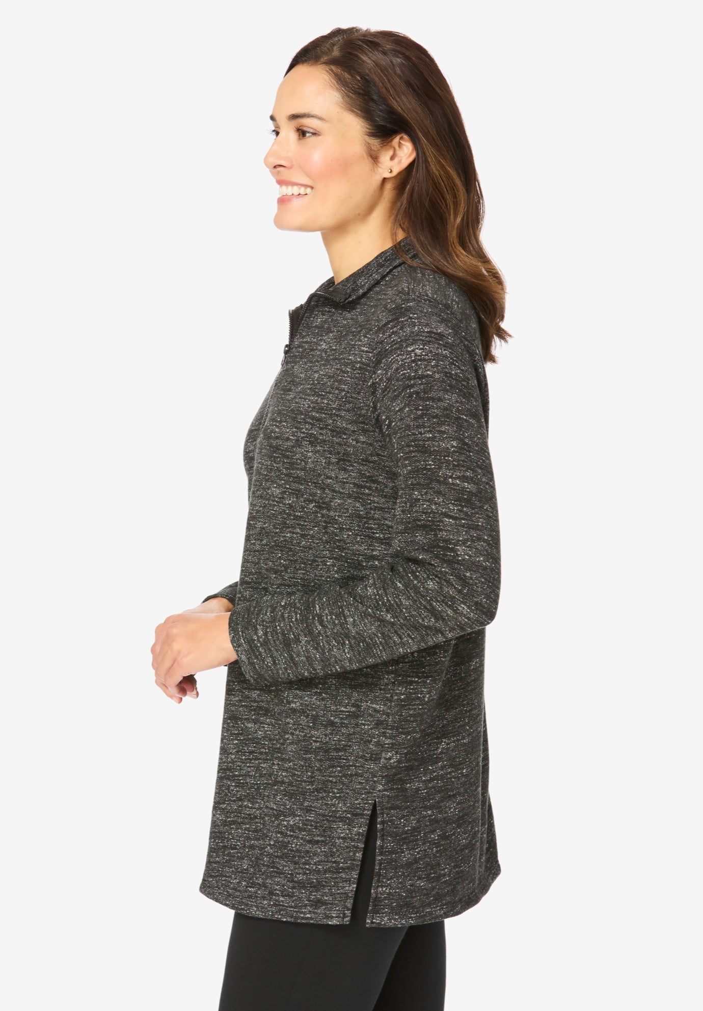 French Terry Quarter-Zip Sweatshirt image number 2