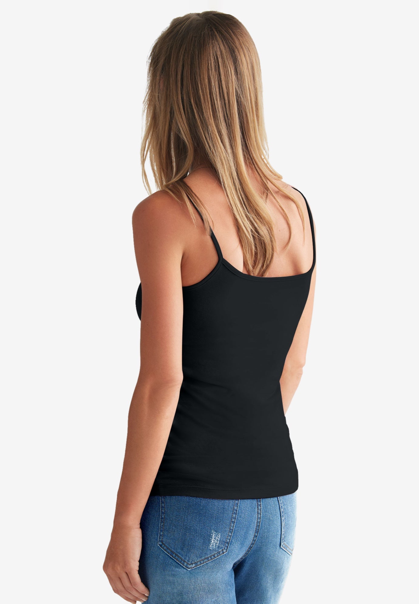 Cotton Spandex Scoop Neck Sleeveless Cami image number 1