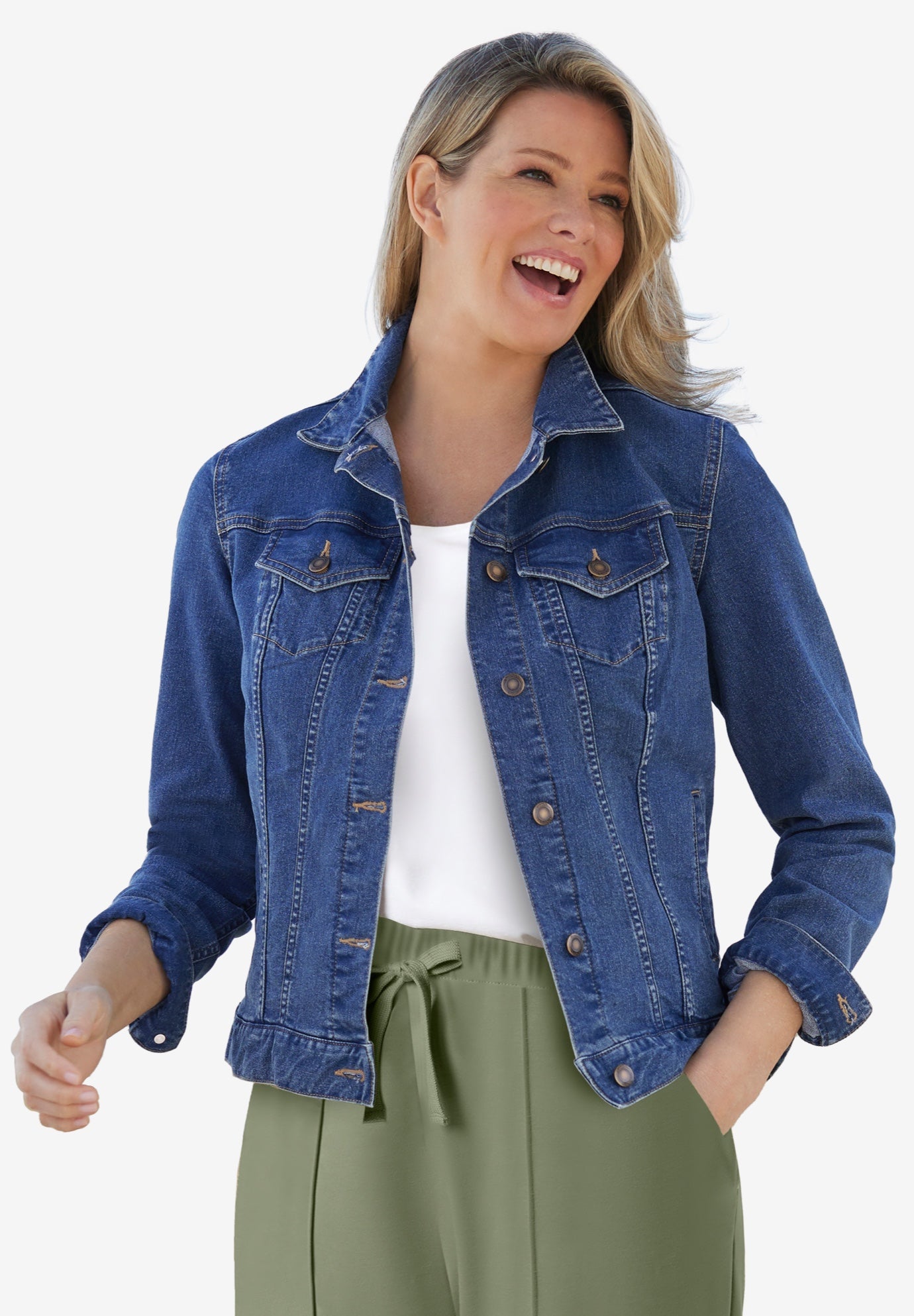 Stretch Denim Jean Jacket image number 0