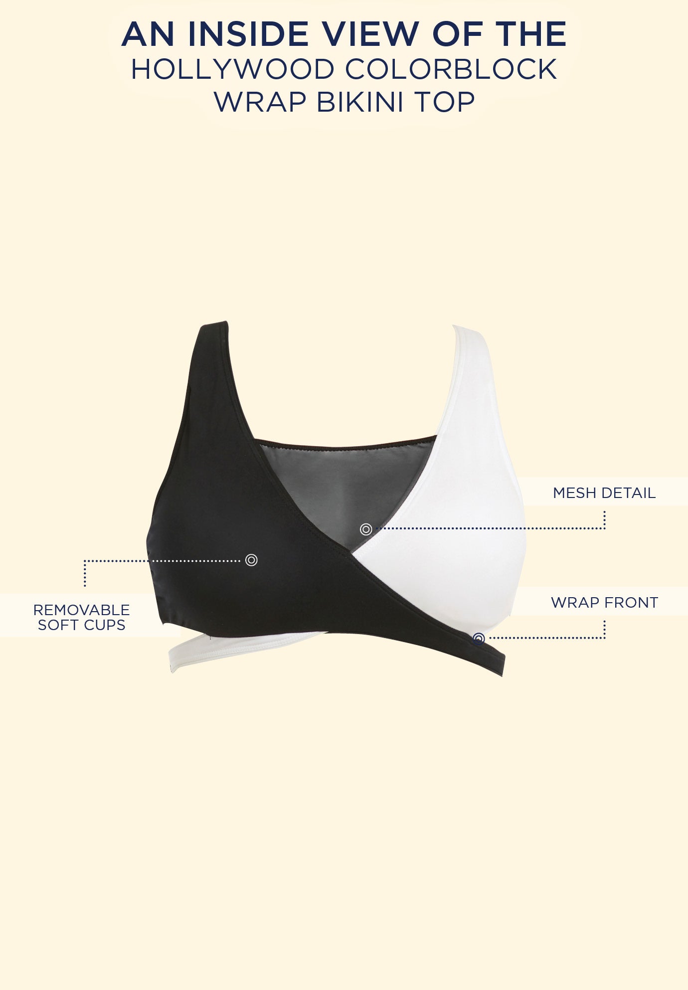 Hollywood Colorblock Wrap Bikini Top image number 3