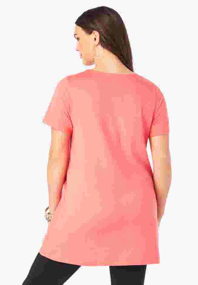 Ultimate Lattice Neck Short Sleeve Tunic image number 1