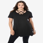 Ultimate Lattice Neck Short Sleeve Tunic image number null