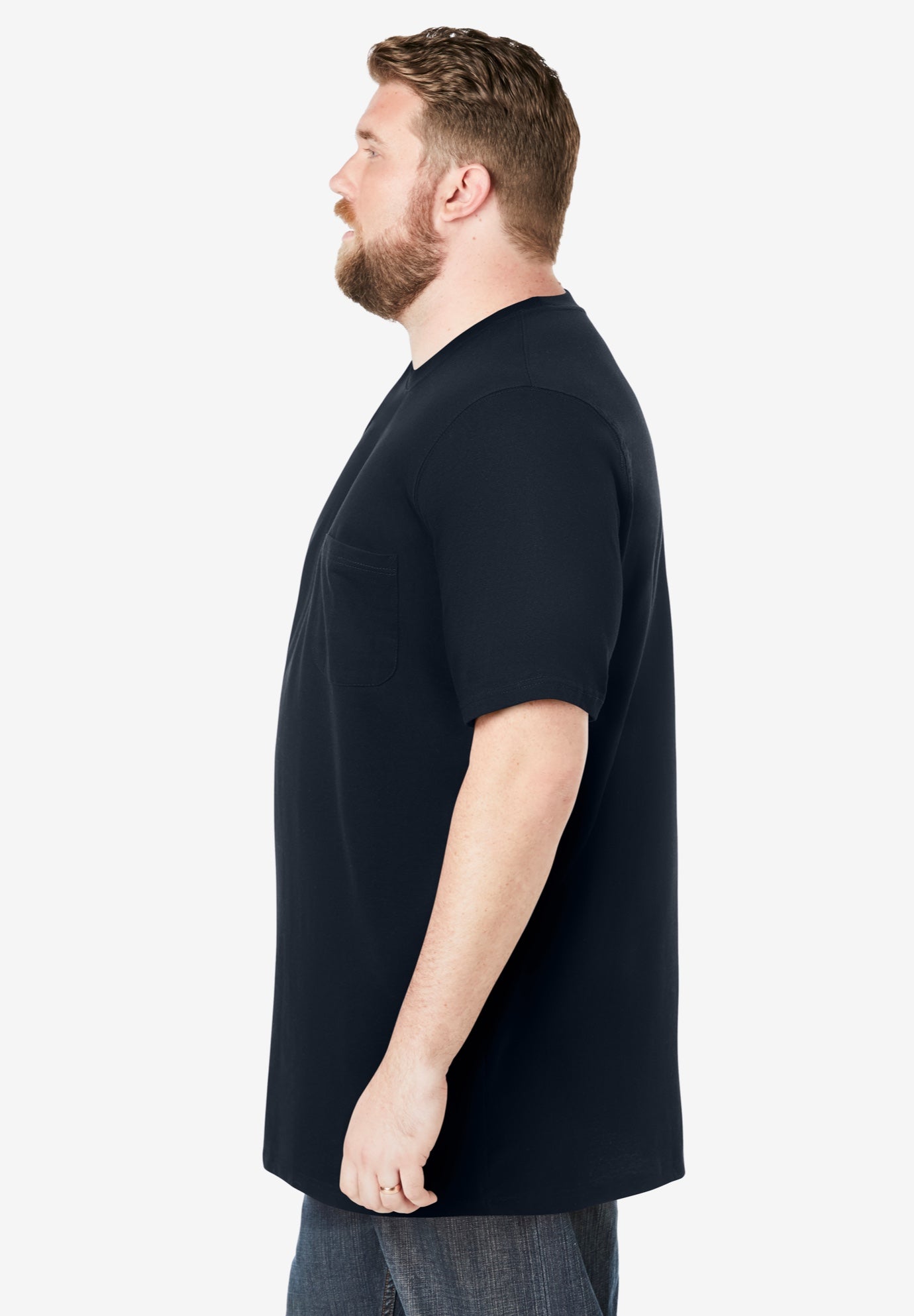 Heavyweight Longer-Length Pocket Crewneck T-Shirt image number 2