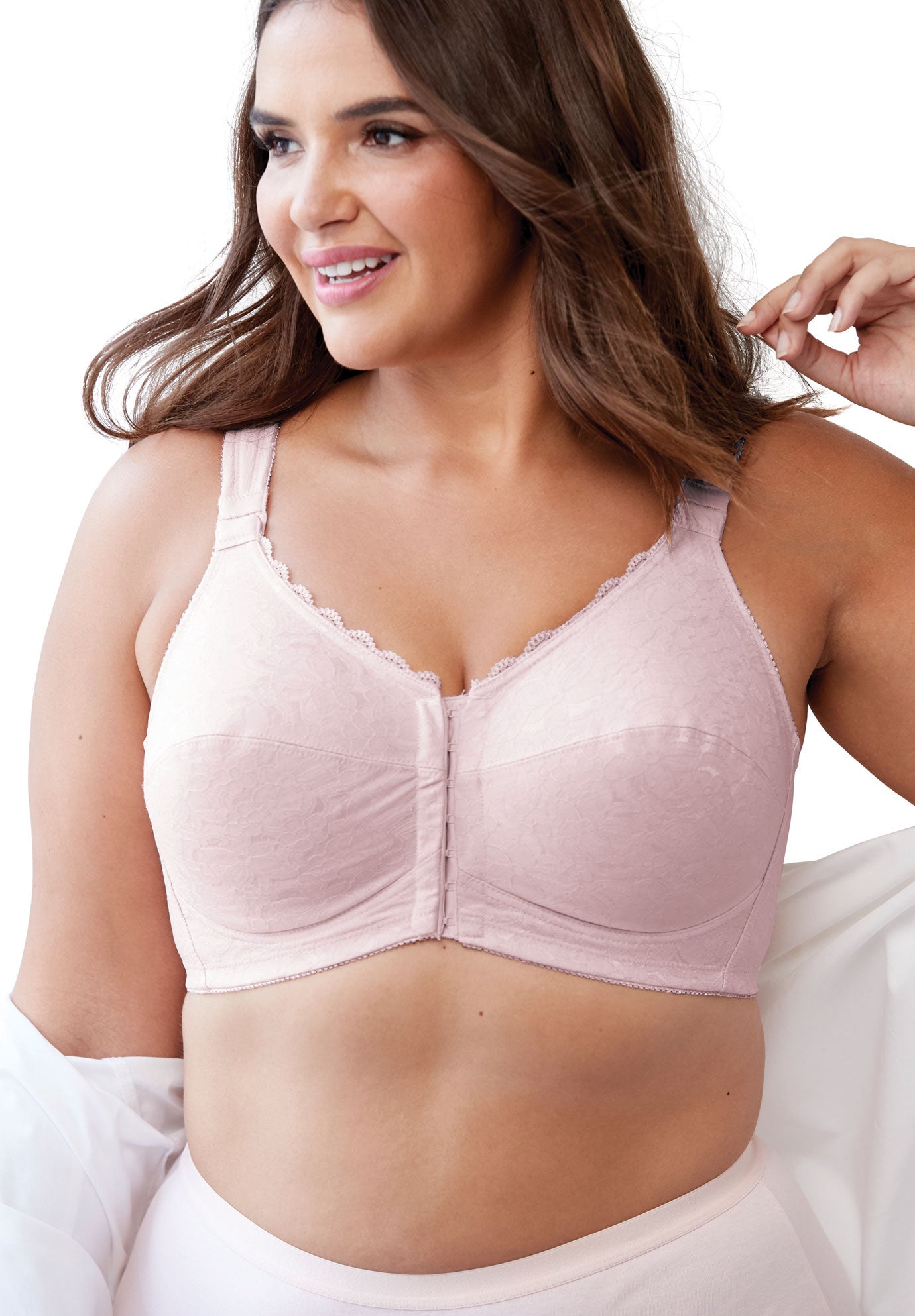 Front Close Wireless Posture Bra image number 6