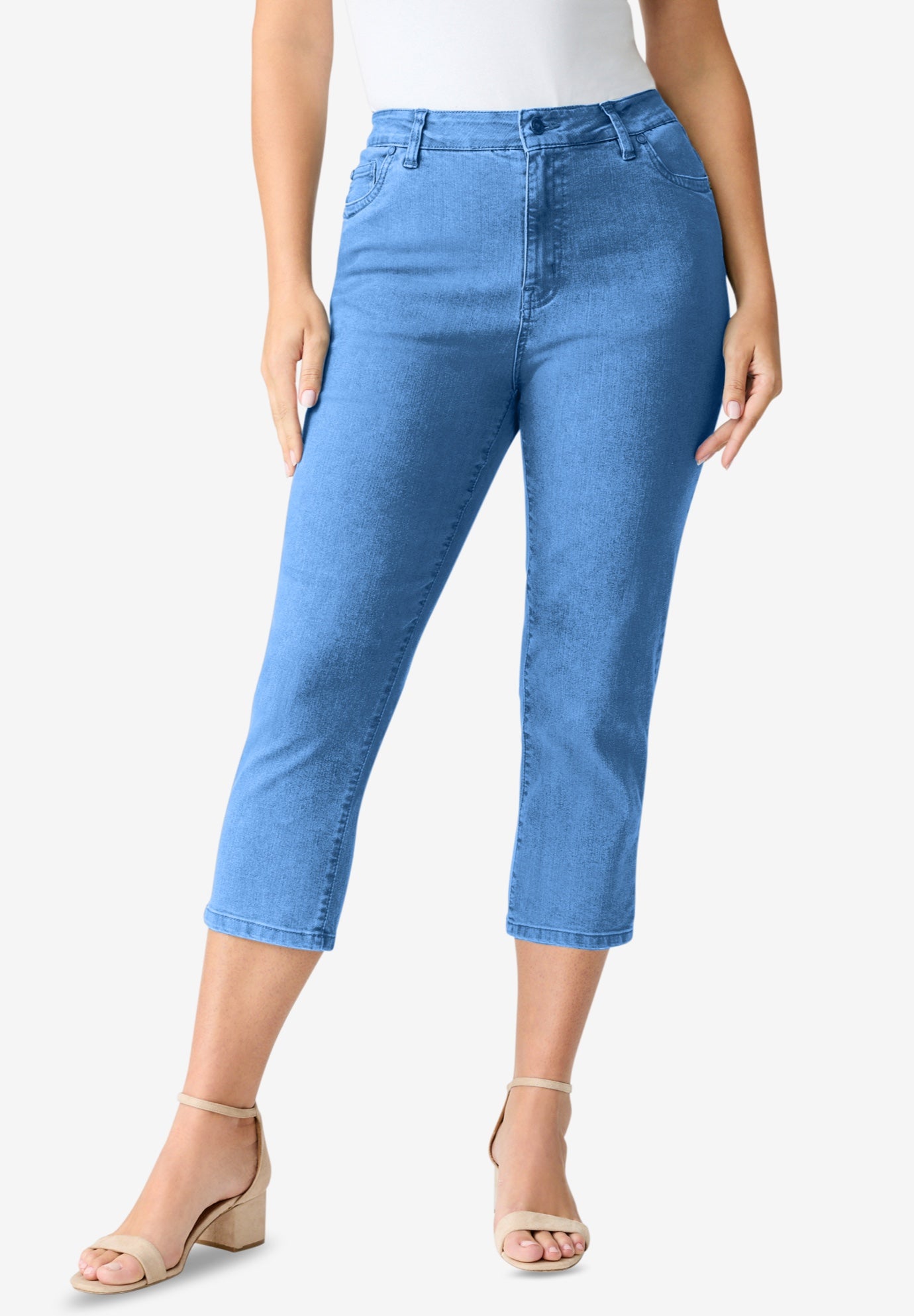 Plus Size 24/7 Stretch Capri Jean image number 0