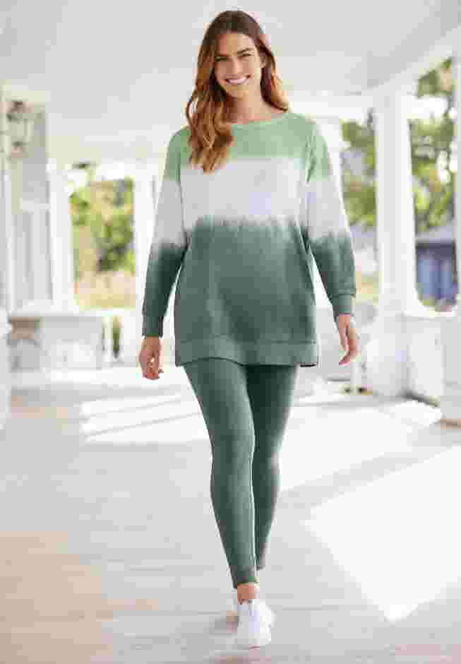 Tie-dyed knit sweatshirt tunic image number 0