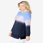 Tie-dyed knit sweatshirt tunic image number 3