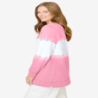Tie-dyed knit sweatshirt tunic image number null