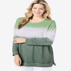 Tie-dyed knit sweatshirt tunic image number null